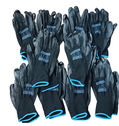 Rukavice Verken POLIBLACK veľkosť 10 - XL 10 párov