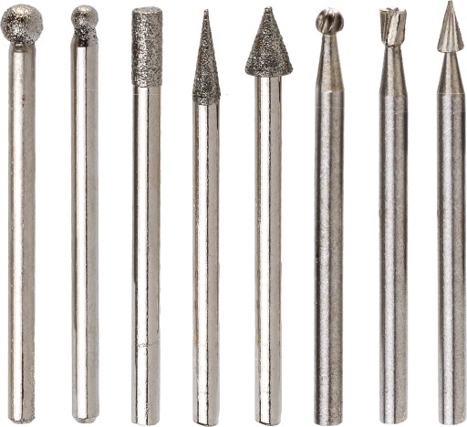 Sada čelných fréz 2,4 mm - 8 ks