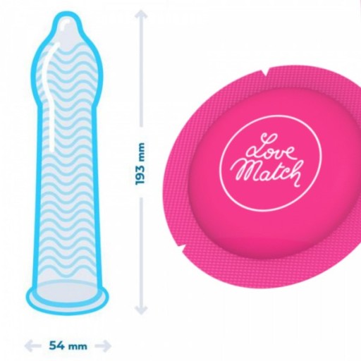 KONDÓMY, KTORÉ STIMULUJÚ ĎALŠIE ZÁŽITKY LOVE MATCH STIMOLANTE 6KS