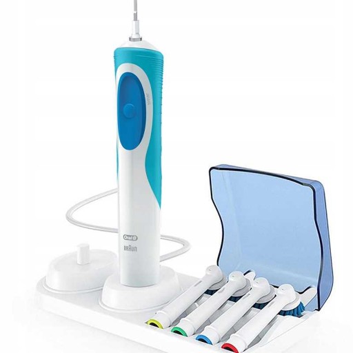 STOJAN NA 4x HLAVU A 2x ZUBNÉ KEFKY ORAL-B S KLAPKOVOU ORGANIZÁTORA