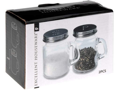 Koreniaca súprava soľnička a korenička GLASS