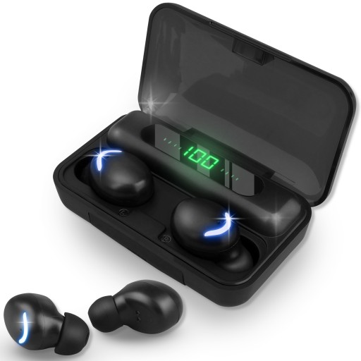 BEZDRÔTOVÉ SLÚCHADLÁ S MIKROFÓNOM BLUETOOTH 5.1 POWERBANK IN-EAR BT