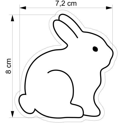 VEĽKONOČNÁ formička Vykrajovačka na VEĽKONOČNÉ Zajačik 8cm