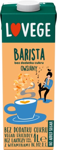 Ovsený mliečny nápoj BARISTA BEZ CUKRU 1L LoVege