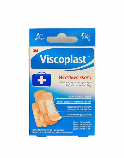 3M Viscoplast Patches Sensitive Skin 24 ks.