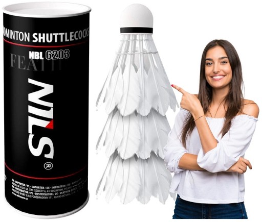 PIEROVÉ Okenice NA BADMINTON, 3 ks. PROMO od Duck Feathers