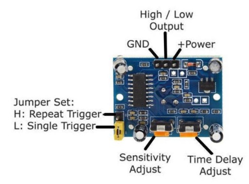 HC-SR501 PIR modul, detektor pohybu Arduino