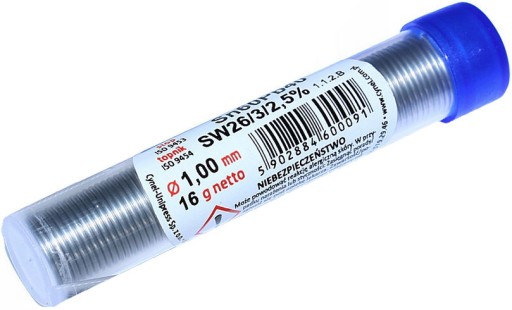 Cín 16g Cynel 1mm s tavidlom SN60PB40 LC60 Vial