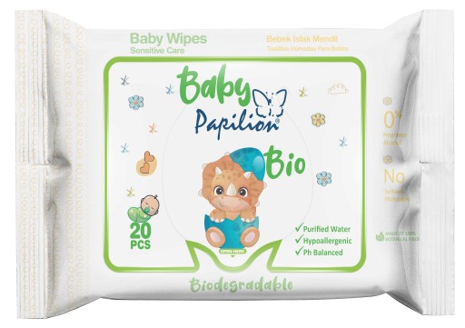 PAPILION BABY BIO VLHČENÉ Utierky PRE DETI A BOJČATÁ 20 ks