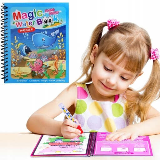 MAGICKÁ OPÄTOVNE POUŽITEĽNÁ VODNÁ Omaľovánka + PERO