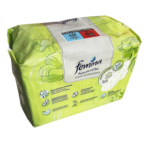 FEMINA ULTRA FRESH OCHRANNÉ SANITÁRNE VLOŽKY 20KS NORMÁLNY MÄKKÝ POVRCH