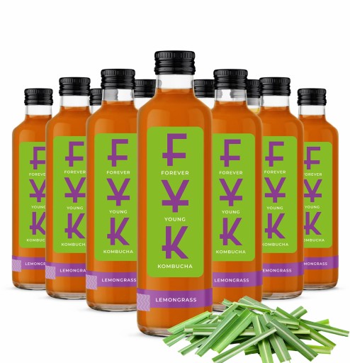 FYK Kombucha Lemongrass 0,25l Forever Young nápoj