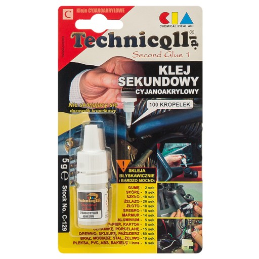 SECOND KYANOAKRYLÁTOVÉ GLUE UNIVERSAL SECOND C-129 5g