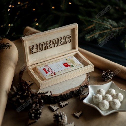 Drevená krabička na čokoládu pre výrobcu čokolády