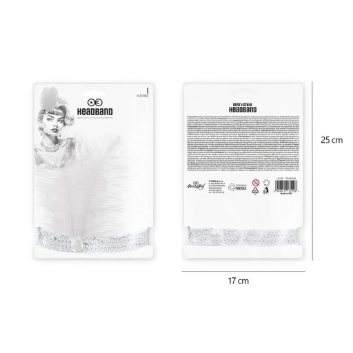 Čelenka z 20. rokov 20. storočia s pierkami, strieborné flitre, rekvizita