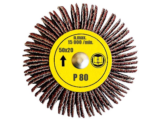 BRÚSNY KOTOÚČ S KLAPKOVOU BRÚSOU NA STOPKE PRE VŔTAČKU 50x20 GR. 80 PL