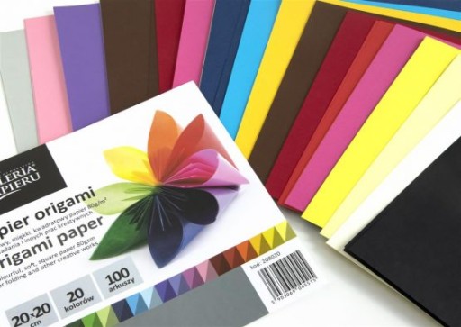 FAREBNÝ ORIGAMI PAPIER pre DETI Súprava 15x15 100 LISTOV Argo TVRDÝ
