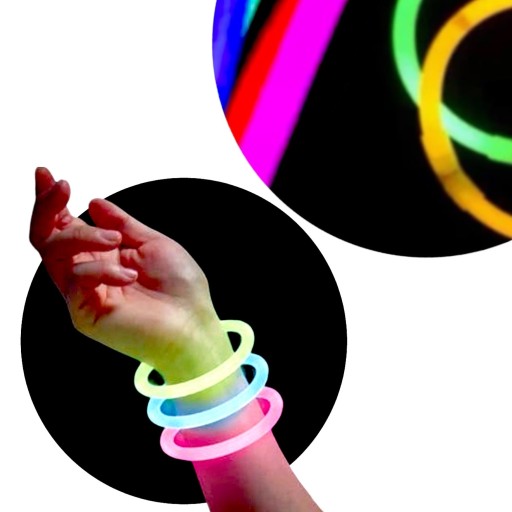 GLOW STICK náramok NEON light náramky svetlušiek 3 ks