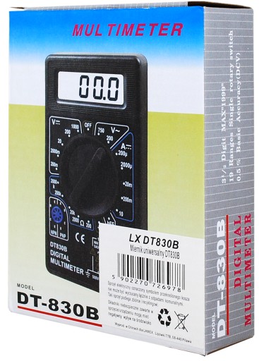 DIGITÁLNY UNIVERZÁLNY MULTIMETER DT830B