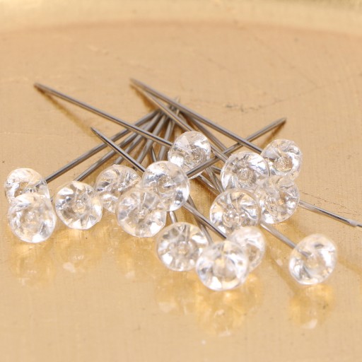 Diamantové ozdobné špendlíky 10 mm 80 ks