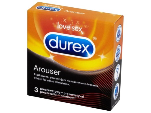Durex Durex Arouser kondómy 3 ks, vrúbkované