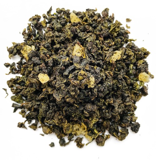 Dobrý zelený čaj OOLONG s príchuťou MANGO lístkov
