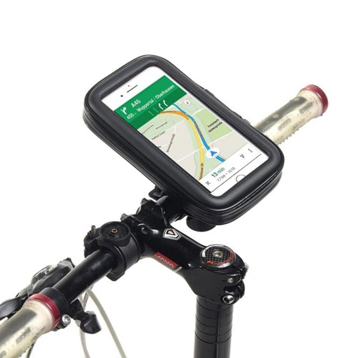 VODEODOLNÝ DRŽIAK TELEFÓNU NA BICYKEL MONTOVANÝ NA RIADITEĽ MOTORA XL BICYKLA