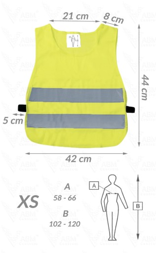 REFLEXNÁ VESTA XS PRE DETI DETSKÝ OBAL