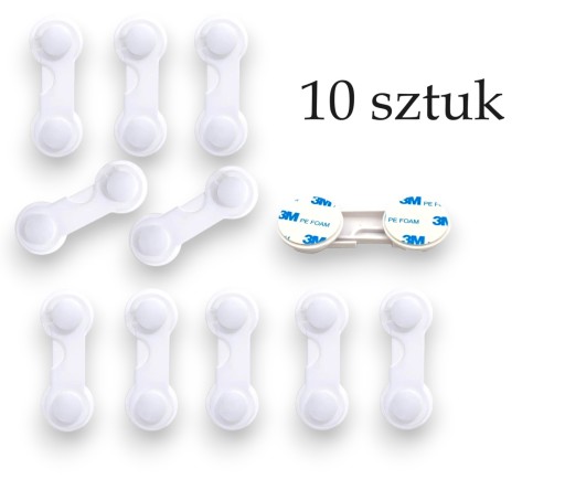 Ochrana skrinky, zámok nábytkovej zásuvky, Sada 10 ks