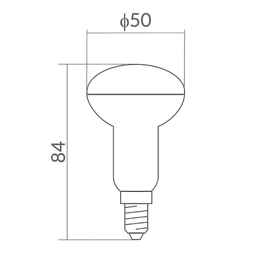 Energeticky úsporná LED žiarovka, malý závit, E14, 8W, 4000K, neutrálna, hríbová