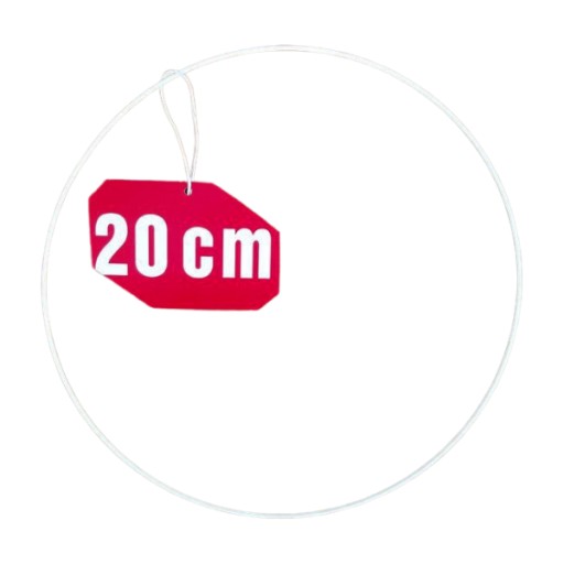 Ring|ring kovový kruh z makramé drôtu pre lapače snov BIELY 20 cm