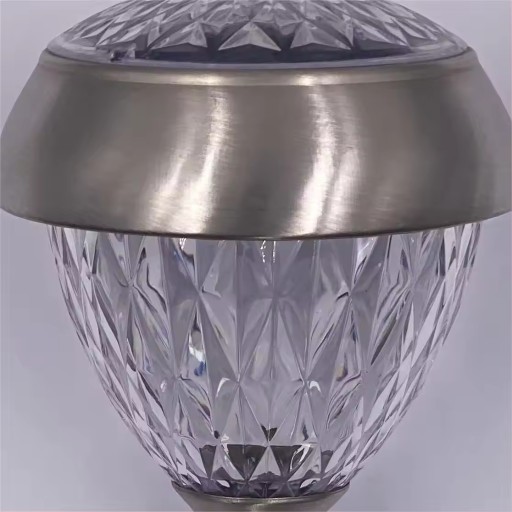 LED solárne záhradné svietidlo zapustené vonkajšie strieborný senzor 38 cm IP44