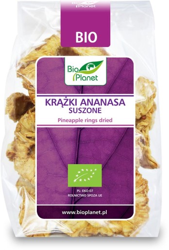 BIO SUŠENÉ ANANASOVÉ KRÚŽKY 100 G - BIO PLANET