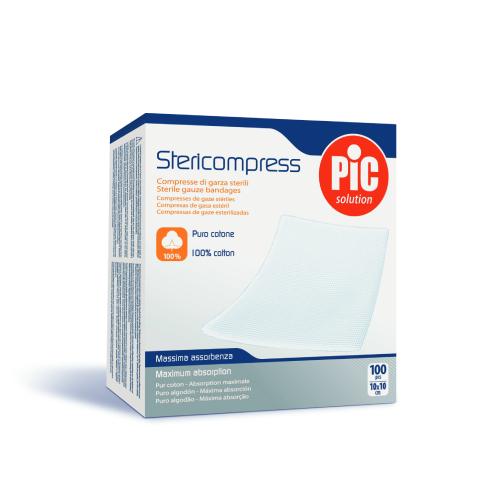 PIC Solution Stericompress Soft Sterilné netkané obklady 10x10cm 100 ks