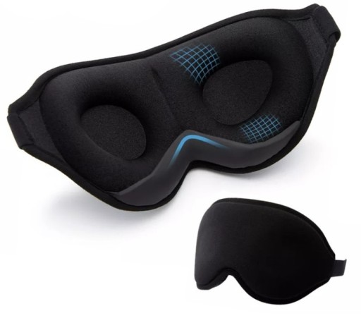 3D BLACKOUT OČNÁ MASKA NA SPANIE RELAXAČNÁ CESTOVNÁ ČELENKA S PAMÄŤOVOU PENOU