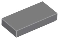 LEGO 3069b dlaždice 1x2 tmavosivá 10 ks
