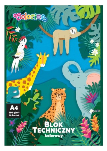 A4/10 farebný technický blok 160g Colorino