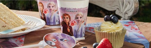 Papierové tuby (slamky) s medailónom Frozen 2, 4 ks.