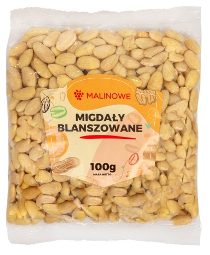 BLANŠOVANÉ MANDLE, CELÉ 100g, BEZ ŠUPKY, ČERSTVÉ PRÍRODNÉ PREMIUM