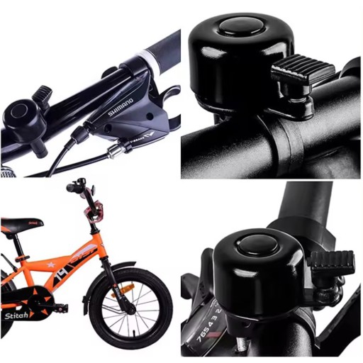 Bicykel Bell Bicycle Metal Loud Urban ALUMINIUM SMALL čierny