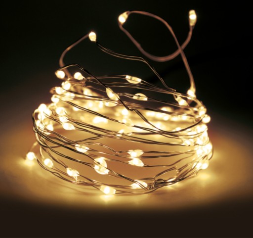 LED lampy napájané z batérie 40L drôt