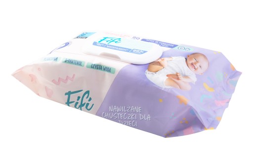 FIFI UBÚRKY VLHČENÉ VODOU 98% PRE DETI D-PANTHENOL ALLANTOIN 80 ks.