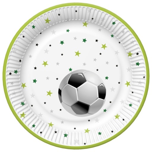 PAPIEROVÉ NARODENINOVÉ TANIERE FUTBALOVÉ 18cm 8 ks
