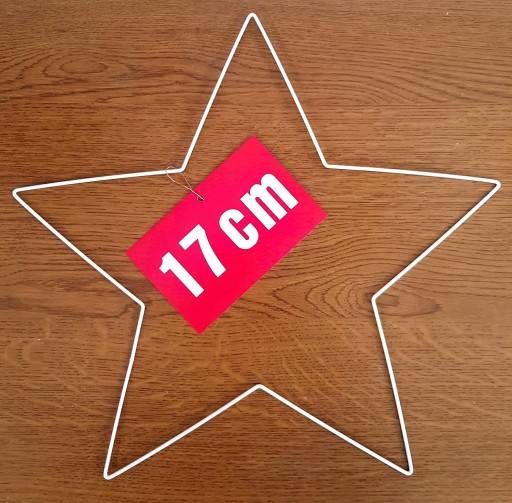 BIELA kovová hviezda 17 cm - lapač snov