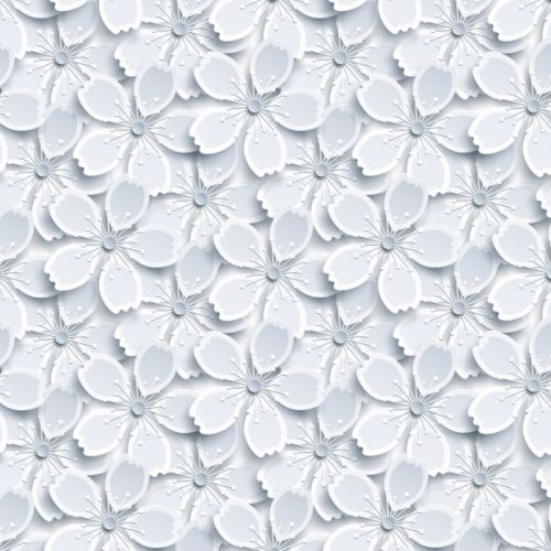 45 cm Dekoratívna nábytková dyha Flowers 3D Grey
