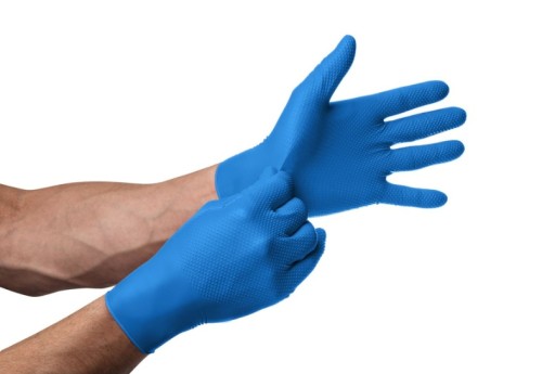 GoGrip NITRILOVÉ RUKAVICE modré - XXL 10 ks.