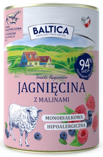 Baltické jahňacie mäso s malinami 400g