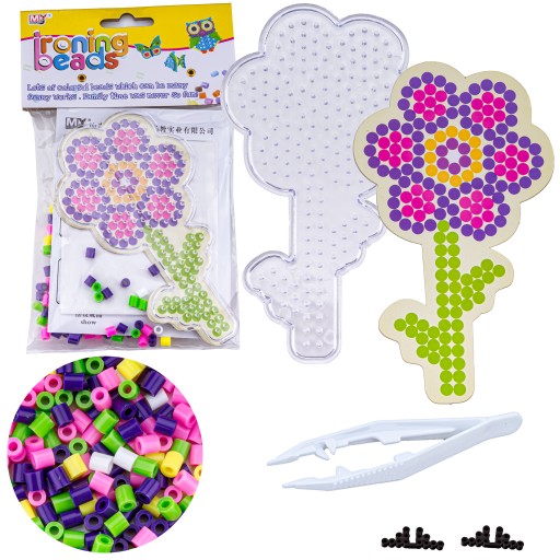 Nažehľovacie korálky FLOWER Žehlička pre deti Šablóna