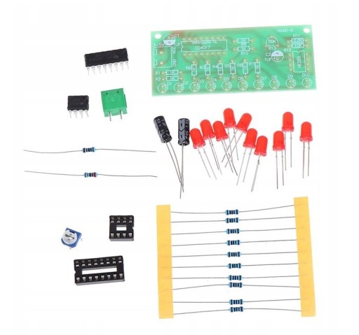 NE555 LED modul plávajúceho svetla na spájkovanie učebnej sady