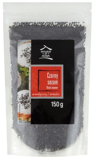 ČIERNY SEZAM 150g PRÍRODNÝ PRÍRODNÝ SEZAM ZÍSKAVA DOM ÁZIE